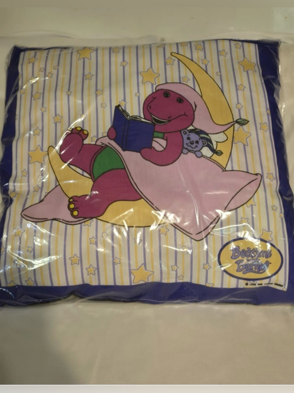 New Vintage Barney & Friends Bedtime
Moon Pillow - Handmade 16"  90s
Nostalgia